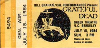 Grateful Dead Greek Theatre U of California Berkeley CA July 15 1984 Matrix Flac